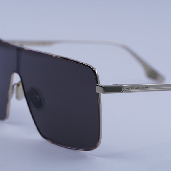 Victoria Beckham VB238S 701 Sunglasses Gold Shield Frame, Smoke Lenses - Picture 4 of 10